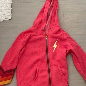 Aviator Nation red lightning bolt hoodie